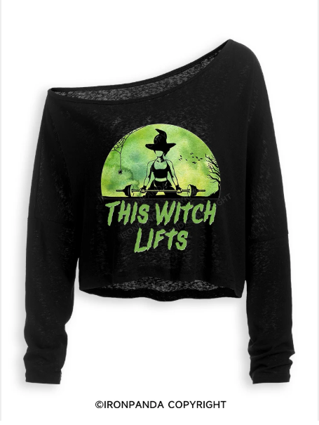 Off Shoulder Long Sleeve Gym Crop Top for Women: Comfort, Style & Performance | IronPandaFit